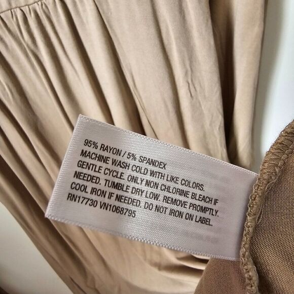 EUC A NEW DAY BEIGE SCOOP NECK LONGSLEEVES MAXI DRESS SIZE MEDIUM - Picture 11 of 13